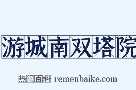 游城南双塔院是什么意思的图片